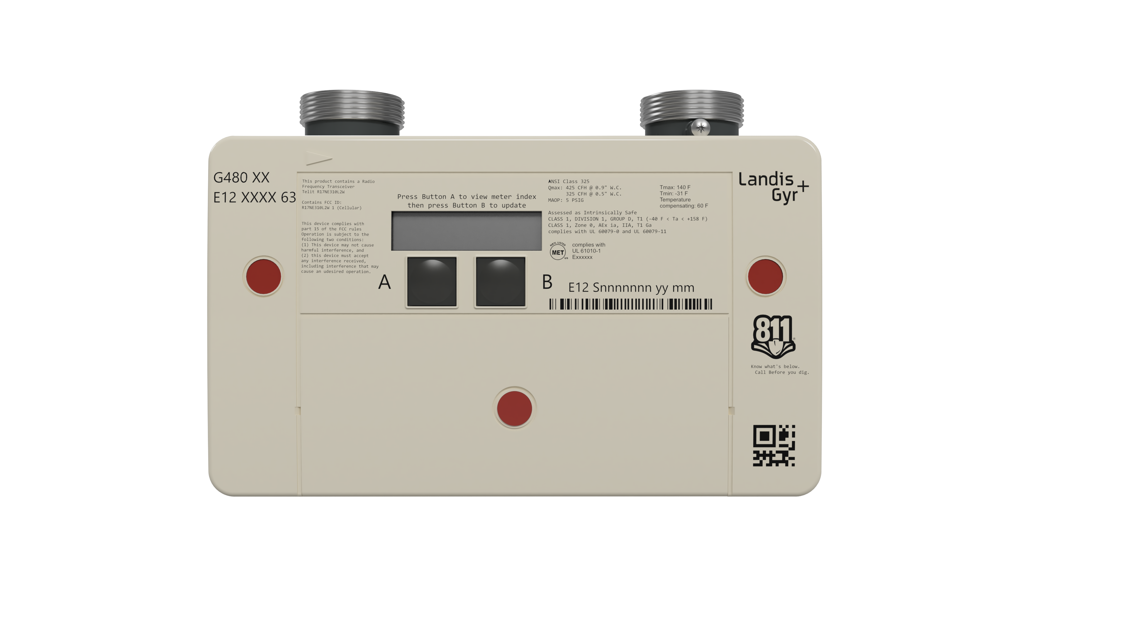 G480 Ultrasonic Smart Gas Meter Landis+Gyr